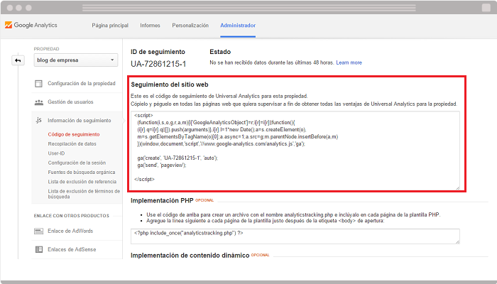 Integrar Google Analytics con una tienda online